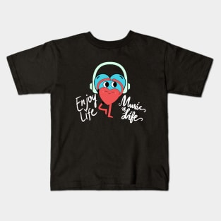 Music is life Kids T-Shirt